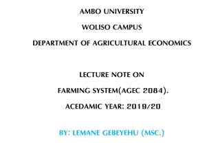 Farming Systems in Agricultural Economics