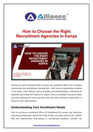 How to Choose the Right Recruitment Agencies in Kenya