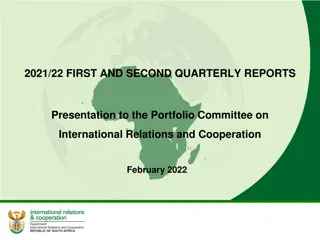 DIRCO's 2021/22 International Relations Quarterly Reports Overview