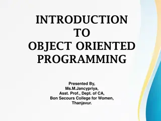 Object Oriented Programming (OOP) Principles