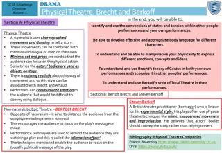 Physical Theatre: Brecht and Berkoff - GCSE Knowledge Organizer