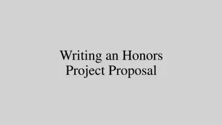 Crafting an Honors Project Proposal: A Comprehensive Guide