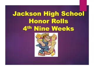 Jackson High School Honor Rolls 4th Nine Weeks