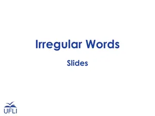 Irregular Words: Learn and Review Commonly Used Words