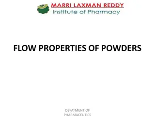 Understanding Powder Flow Properties in Pharmaceutics