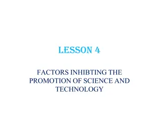 Factors Inhibiting Promotion of Science & Technology