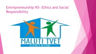 Ethics and Social Responsibility in Entrepreneurship