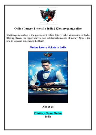 Online Lottery Tickets In India | 82lotterygame.online