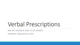 Understanding Verbal Prescriptions in Pharmacy Practice