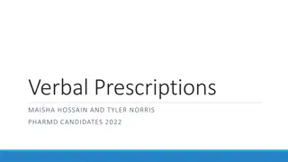 Verbal Prescriptions in Pharmacy Practice