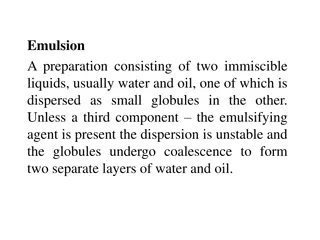 Emulsions: Types, Composition, and Stability