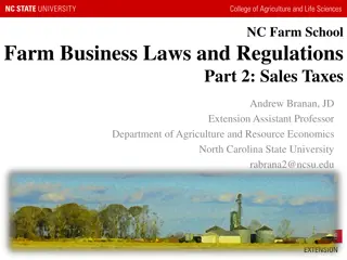 Taxation Laws and Regulations for Farmers in North Carolina