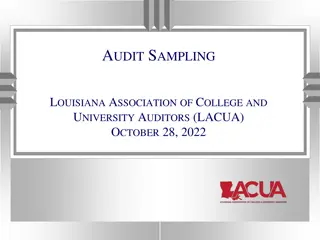 Audit Sampling Guidelines and Reference Materials for Internal Auditors