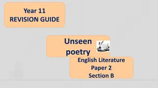 Unseen Poetry Analysis Guide with Poem Examples