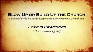 Love in 1 Corinthians: A Study of Pride and Love