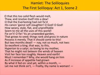 Analysis of Hamlet's First Soliloquy in Act 1, Scene 2