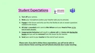 Student Expectations for Online Learning Sessions