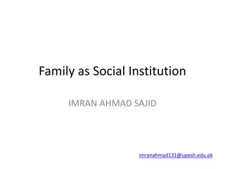 Family as a Social Institution