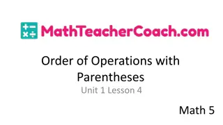 Understanding Order of Operations with Parentheses