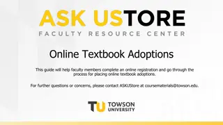 Online Textbook Adoptions Guide for Faculty Members
