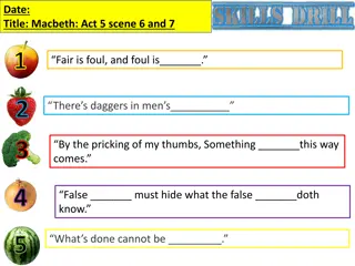 Macbeth's Final Stand: Acts 5, Scenes 6 and 7