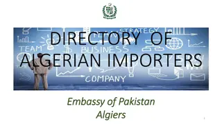 Directory of Algerian Importers - Contact Information and Activities