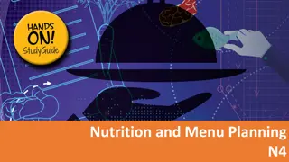 Understanding Nutrition and Menu Planning for Health