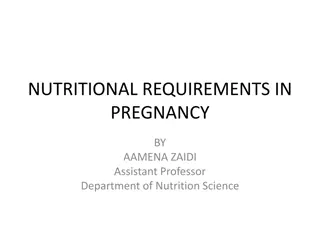 Nutritional Requirements in Pregnancy by Aamena Zaidi