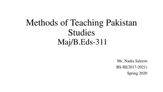 Objectives and Aims of Teaching Pakistan Studies in Education