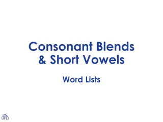 Fun Word Lists for Consonant Blends & Short Vowels