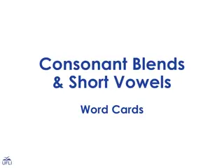 Consonant Blends & Short Vowels Word Cards Collection