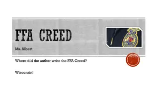 The FFA Creed and the Importance of Passion in Agriculture