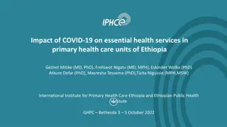 Impact of COVID-19 on Essential Health Services in Primary Health Care Units of Ethiopia