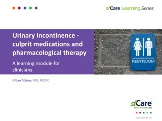 Medications and Pharmacological Therapy for Urinary Incontinence