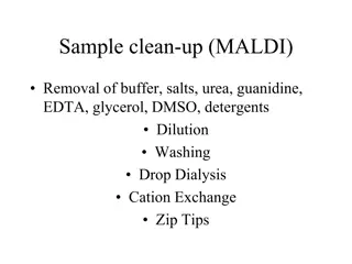 Protein Sample Clean-Up Methods for MALDI Analysis