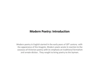Evolution of Modern Poetry in the 20th Century