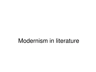 Exploring Modernism in Literature and Beyond