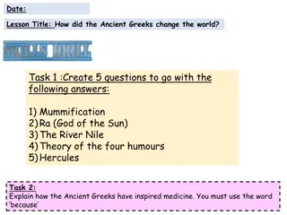 Influence of Ancient Greeks on Modern Society