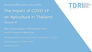 Impact of COVID-19 on Agriculture in Thailand: Insights and Responses