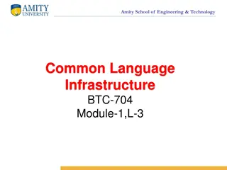 Amity School of Engineering & Technology's Common Language Infrastructure (CLI)