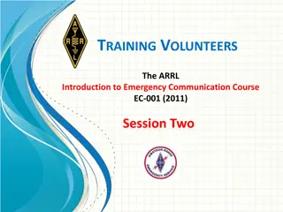 Emergency Communication Volunteer Training Overview