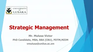 Strategic Management Essentials with Mr. Mulusa Victor