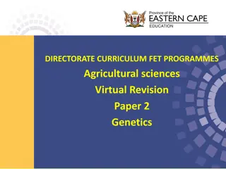 Genetics in Agriculture: Virtual Revision Paper 2