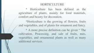 Horticulture: Cultivation for Food, Beauty, and More