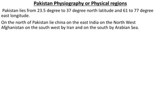 Physiography and Physical Regions of Pakistan