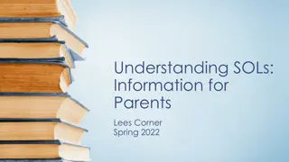 Understanding SOLs: Information for Parents at Lees Corner - Spring 2022