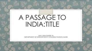 A Passage to India