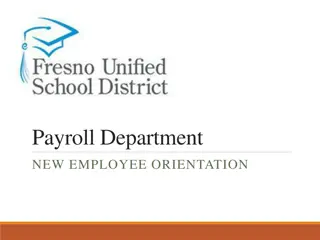 Payroll Department New Employee Orientation Information