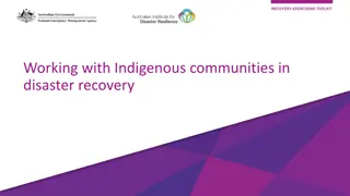 Indigenous Communities in Disaster Recovery