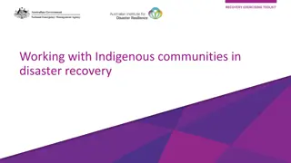 Understanding Indigenous Communities in Disaster Recovery